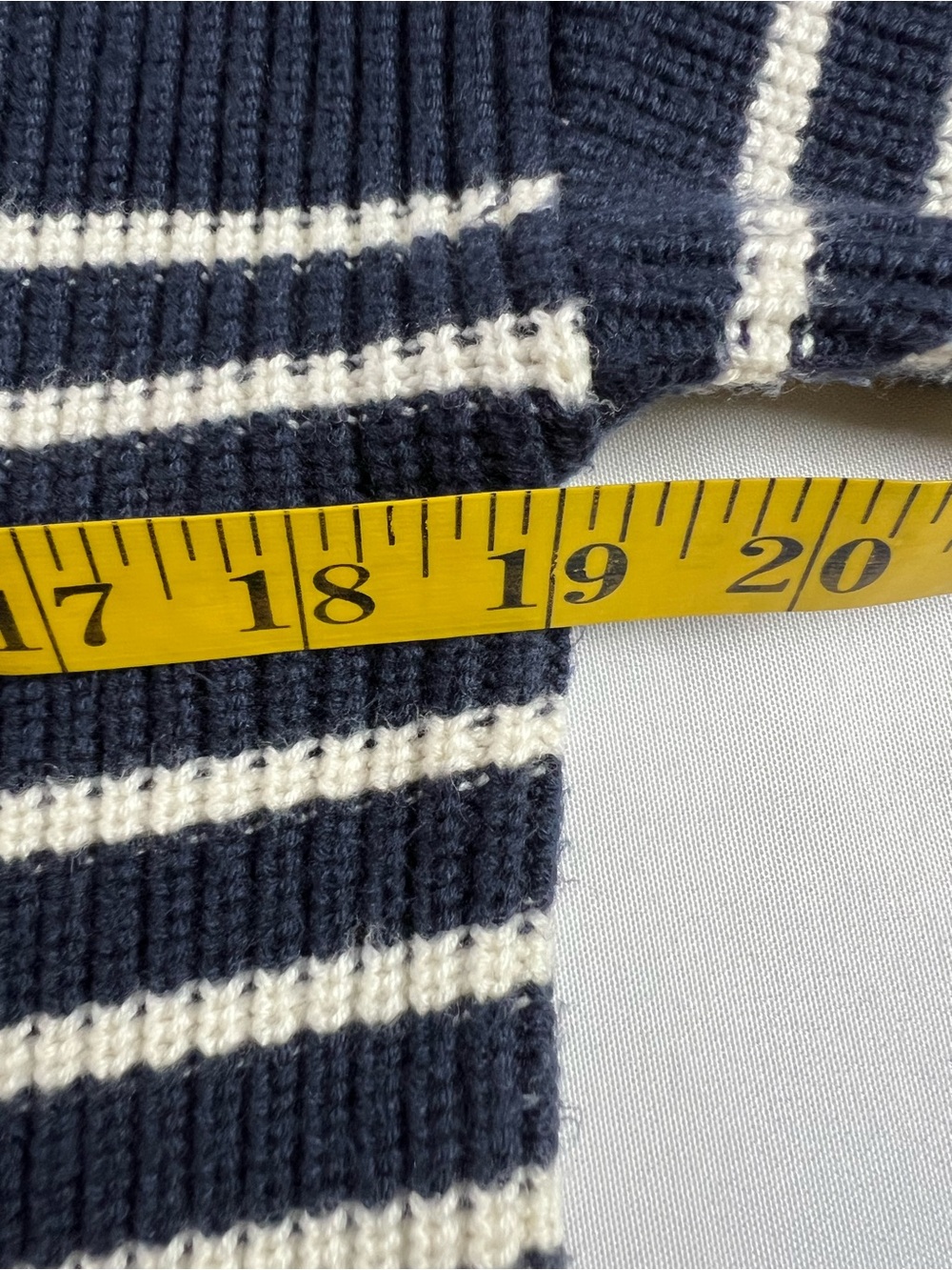Gap Navy White Striped Boatneck Nautical Merino Wool Blend Sweater Fall Winter - Picture 5 of 9